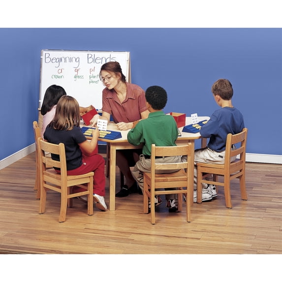 Childcraft Wood Table, Laminate Top, Kidney-Shaped, 36 x 58 x 20 Inches