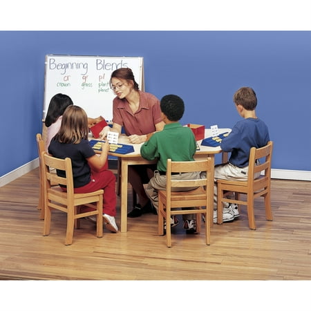 Childcraft Wood Table, Laminate Top, Kidney-Shaped, 36 x 58 x 28 Inches