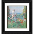 thumbnail image 1 of Childe Hassam 12x14 Black Ornate Wood Framed Double Matted Museum Art Print Titled: In the Garden (Celia Thaxter in Her Garden) (1892), 1 of 5
