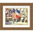 thumbnail image 1 of Childe Hassam 2x Matted 24x20 Gold Ornate Framed Art Print 'Across the Avenue in Sunlight, June', 1 of 2