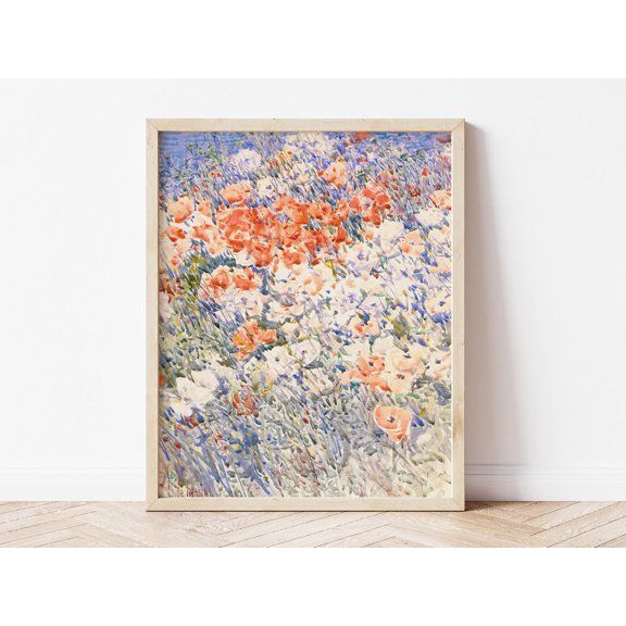 Childe Hassam Island Garden Print, Unframed Paper Poster 8x10in