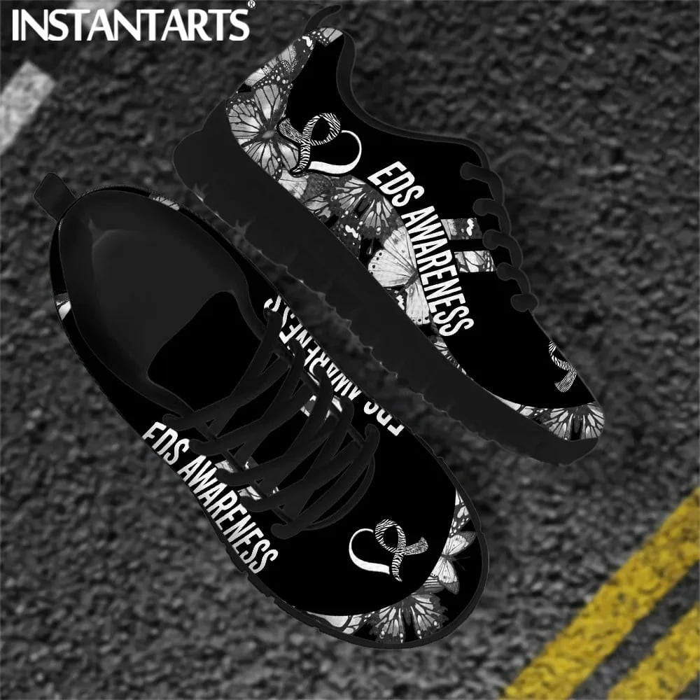 Childhood Breast Cancer Awareness Design Sneakers for Girls Nonslip