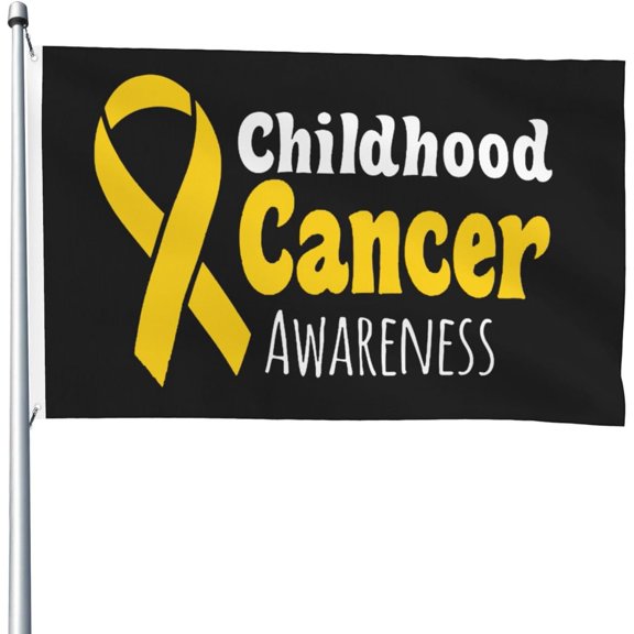 Childhood Cancer Awareness Flag 4x6 Ft Outdoor Decoration Banner Yard Flag With Grommets