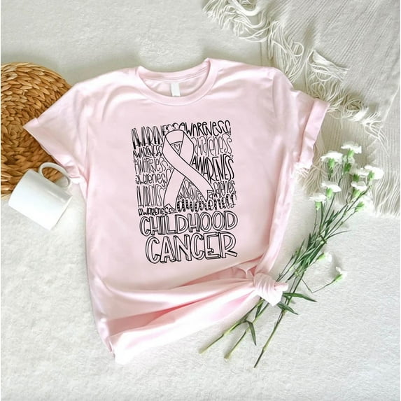 Childhood Cancer Awareness Shirt: Gold Ribbon Inspirational Support Tee SWEATSHIRT All Size S-5XL