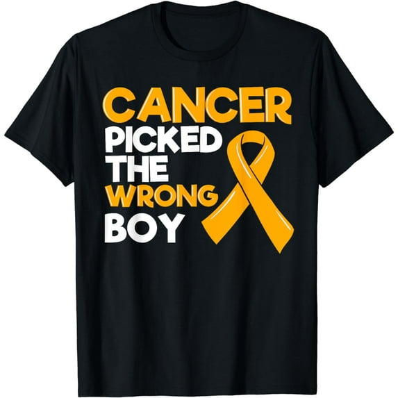Childhood Cancer Boy Ribbon Tumor Pediatrician Child Gift T-Shirt
