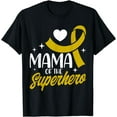 thumbnail image 1 of Childhood Cancer Mama Of A Superhero Ribbon T-Shirt, 1 of 4
