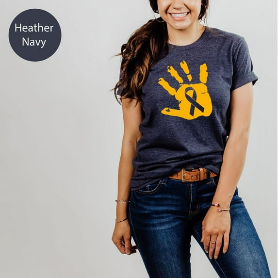 Childhood Cancer Support Shirt: Gold Ribbon Pediatric Cancer Survivor All Size S-5Xl