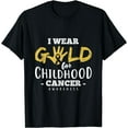 thumbnail image 1 of Childhood Cancer Survivor I Wear Gold Awareness Gift Ribbon T-Shirt, 1 of 3