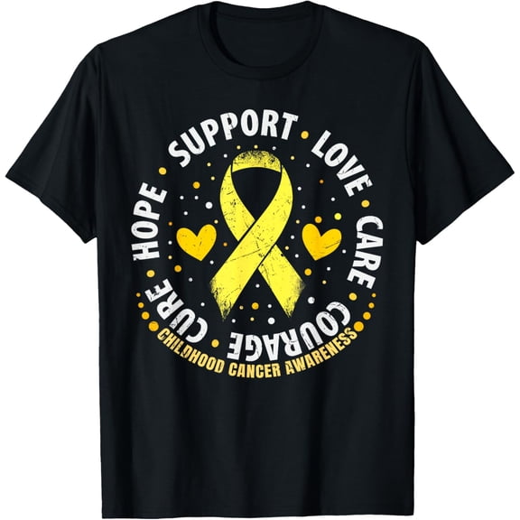 Childhood Cancer Warrior Support Childhood Cancer Ribbons T-Shirt