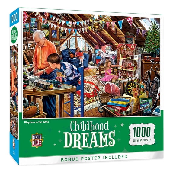 Childhood Dreams Playtime in the Attic 1000 Piece Jigsaw Puzzle