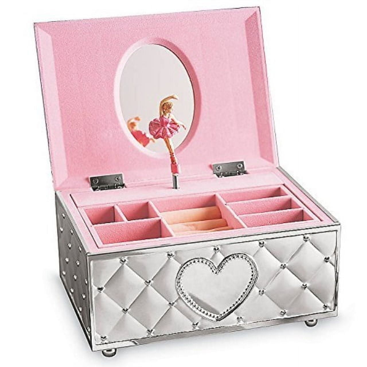 Stainless Steel Musical Jewelry Box with African American Ballerina