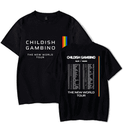 YZRMWPM Childish Gambino Merch New World Tour T-shirt unisex fashion short sleeved shirt streetwear cool summer T-shirt