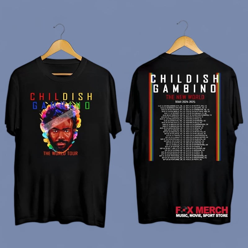 Childish Gambino New World Tour 20242025 Music TShirt