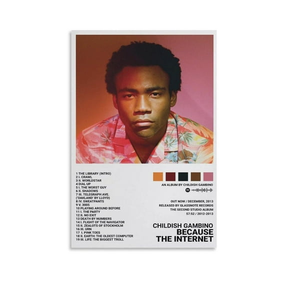 Childish Gambino Posters Because The Internet Poster Canvas Poster Wall Decorative Art Painting Living Room Bedroom Decoration Gift
