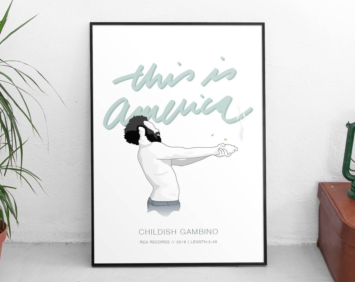 Childish Gambino Print This Is America Poster For The Living Room Wall ...