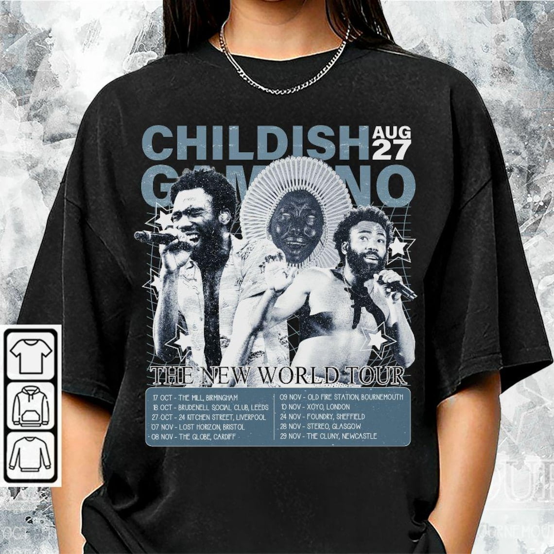 Childish Gambino Shirt, Graphic The New World Tour 2024, Vintage Bando
