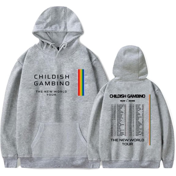 Childish Gambino The New World Tour 2024 Merch Hoodie Pockets Drawstring Unisex Hooded Sweatshirt Fashion Clothing