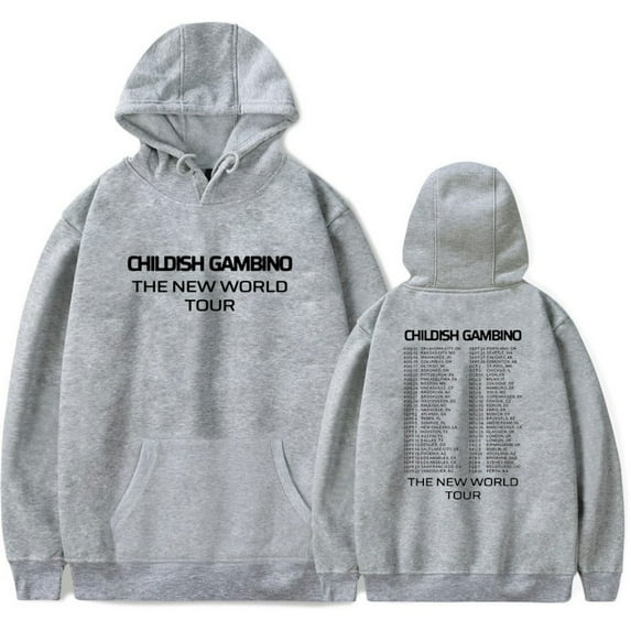 Childish Gambino The New World Tour Merch Hoodie Pockets Drawstring Unisex Hooded Sweatshirt Fashion Clothing