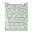 thumbnail image 1 of Childish Soft Flannel Fleece Blanket, Traffic Cars Beep Driving Automobile Honks Road Sign Toddler Theme, Cozy Plush for Indoor and Outdoor Use, 50" x 70", Dark Grey and Pale Green, by Ambesonne, 1 of 5