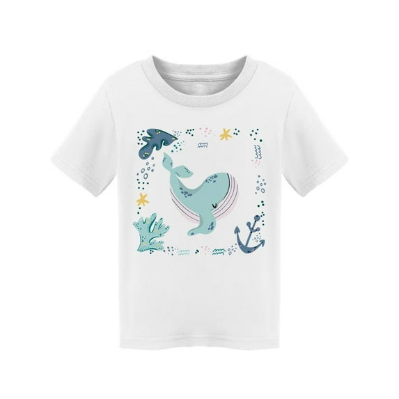 Childish Whale Design T-Shirt Toddler -Image by Shutterstock, 3 Toddler