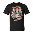 thumbnail image 1 of Childless Cat Ladies United T-Shirt – Feminine Cat Lover Graphic Tee for Women, Quirky Cat Mom Support Shirt, 1 of 3