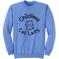 thumbnail image 1 of Childless Cat Lady Fleece Sweatshirt Sweater Top for Women, 1 of 7