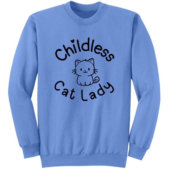 Childless Cat Lady Fleece Sweatshirt Sweater Top for Women