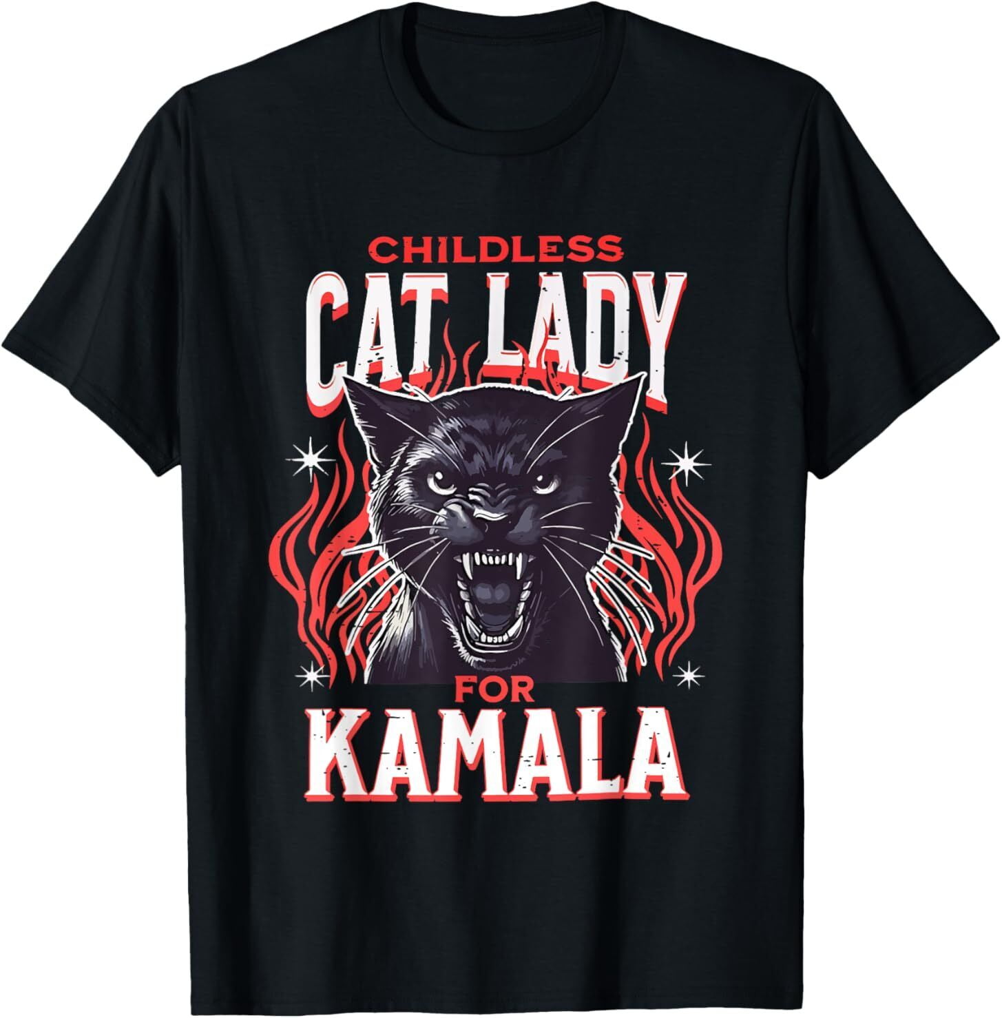 Childless Cat Lady For Kamala Harris 2024 President Election TShirt