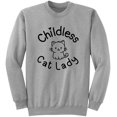 thumbnail image 1 of Childless Cat Lady Fleece Sweatshirt Sweater Top for Women, 1 of 7