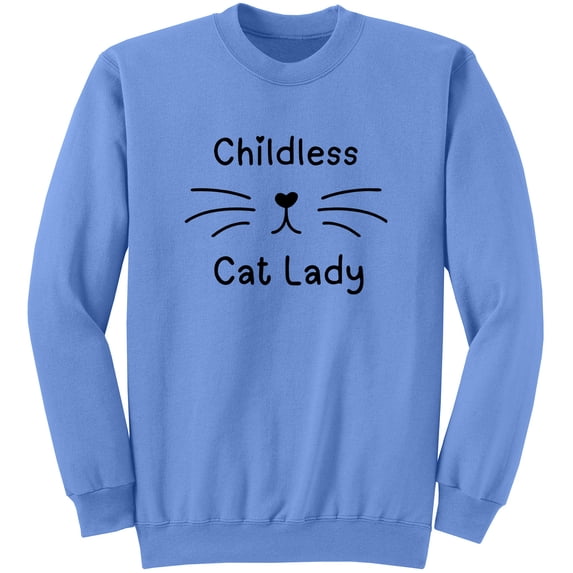 Childless Cat Lady Fleece Sweatshirt Sweater Top for Women