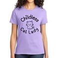 thumbnail image 1 of Childless Cat Lady T-shirt Top for Women, 1 of 7