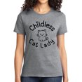 thumbnail image 1 of Childless Cat Lady T-shirt Top for Women, 1 of 7