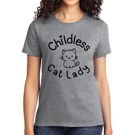 Childless Cat Lady T-shirt Top for Women