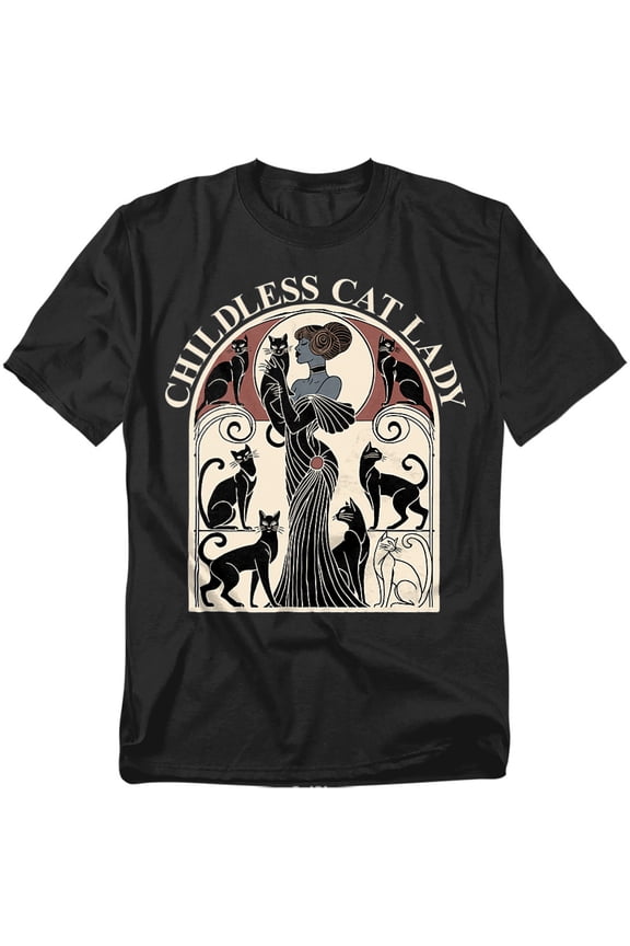Childless Cat Lady Unisex Graphic Tee For Men & Women