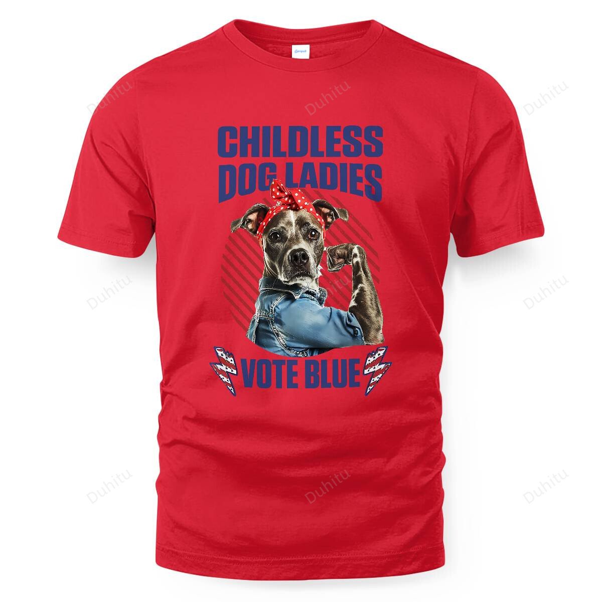 Childless Dog Ladies Vote Rosie The Riveter Dog Owner Meme, Unisex Up