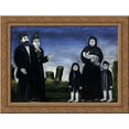 thumbnail image 1 of Childless millionaire and the poor with children 24x20 Gold Ornate Wood Framed Canvas Art by Pirosmani, Niko, 1 of 2