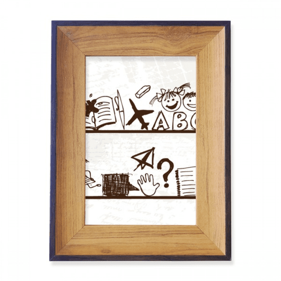 Childlike Children Cute Illustration Bookshelf Photo Frame Exhibition Display Art Desktop Painting