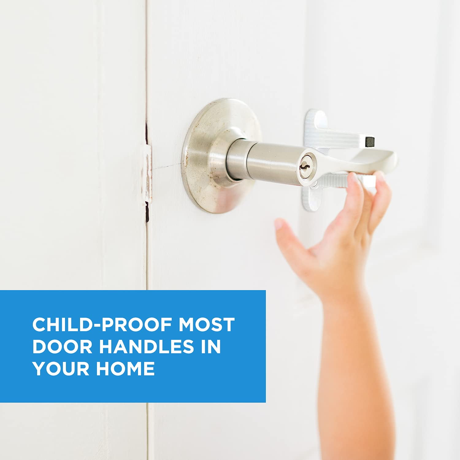 Childproof Door Lever Lock (2 Pack) Prevents Toddlers From Opening