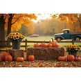 thumbnail image 1 of Childr Autumn Outdoor Photography Background Gard Park Pumpkin Scarecrow Haystack Backdrop Thanksgiving Studio Tools, 1 of 8