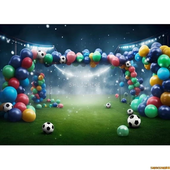 Childr Birthday ration Photography Backdrops Party r Balloon Background Banner for Photoshoot Photo Studio Props QQ-02