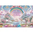 thumbnail image 1 of Childr Unicorn Balloons Birthday Party rations Background Butterfly Mermaid ss Photo Studio Backdrop, 1 of 8