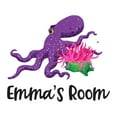 thumbnail image 1 of Children Active Cartoon Wall Decal Decoration Sea Life Octopus Cartoon Design for Kids Room Lasts Years and Easily Removable - Size: 30 In(W) x 24 In(H), 1 of 5