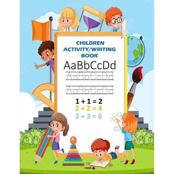 Children Activity/Writing Book: Math, Tracings, Drawings for 3- 7 year olds, (Paperback)