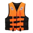 thumbnail image 1 of Children Adult Professional Life Vest Reflective Adjustable Waistcoat Jacket With Whistle For Swimming, 1 of 6
