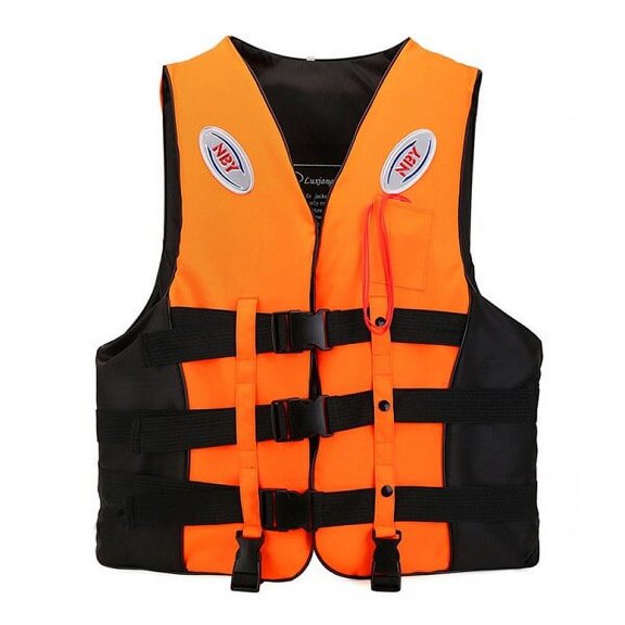 Children Adult Professional Life Vest Reflective Adjustable Waistcoat Jacket With Whistle For Swimming