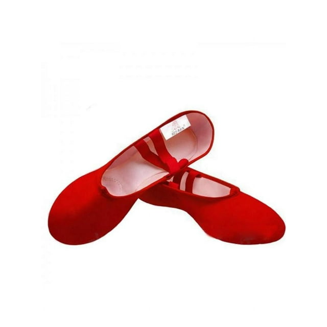 Children Adults Canvas Ballet Dance Shoes Split Sole Pointe Slippers Dancing Shoes