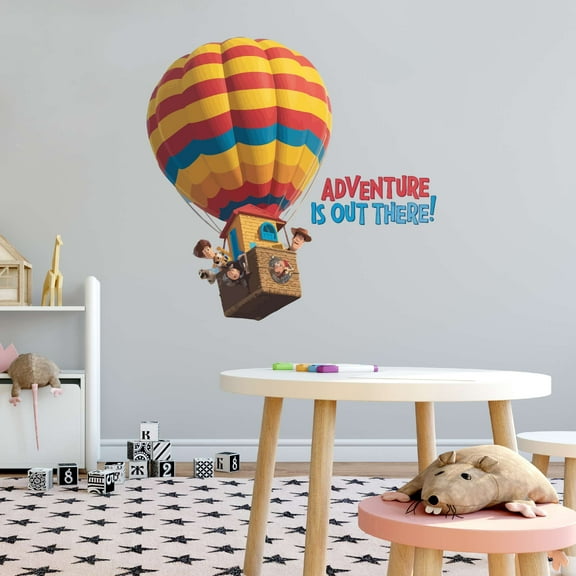 Children Adventure is Out There Adorable Cartoon Wall Decal Decoration Hot Air Balloon Woody Toy Story Kids Movie Cartoon Charactter Lasts Years and Easily Removable - Size: 20 In(W) x 20 In(H)