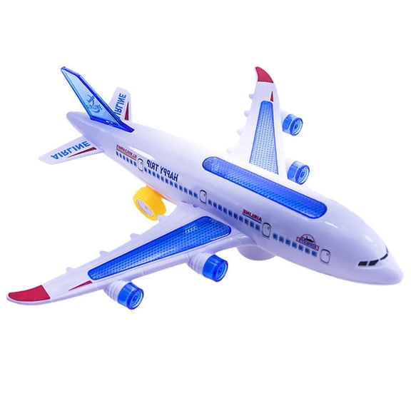 Children Airplane Toy Electric Plane Model With Flashing Light Sound Assembly Plane Toy For Kids Boys Children Birthday Gift 1Pc, Educational Interactive Aircraft Toy With Lights