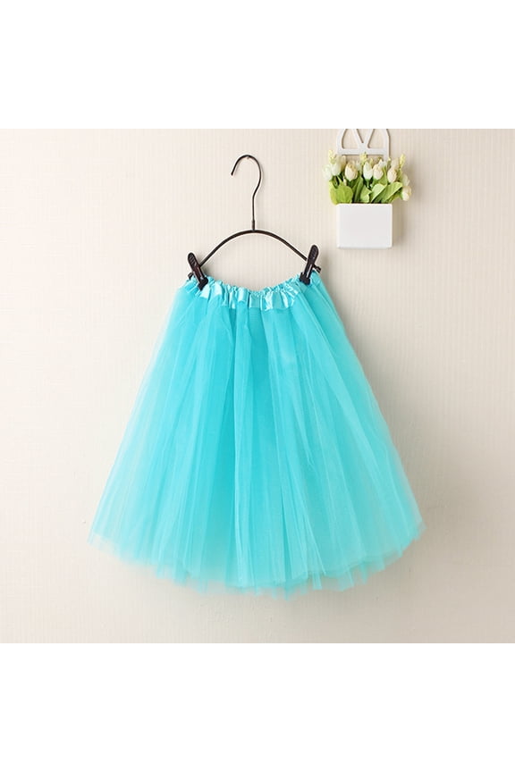 Children And Solid Color Dance Dress Skirt