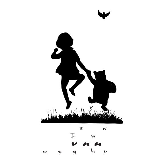 Children As Soon As I Saw You Adorable Quote Wall Decal Decoration Bear And Friend Cartoon Character Silhouette Happy Walk Lasts Years and Easily Removable - Size: 6 In(W) x 10 In(H)